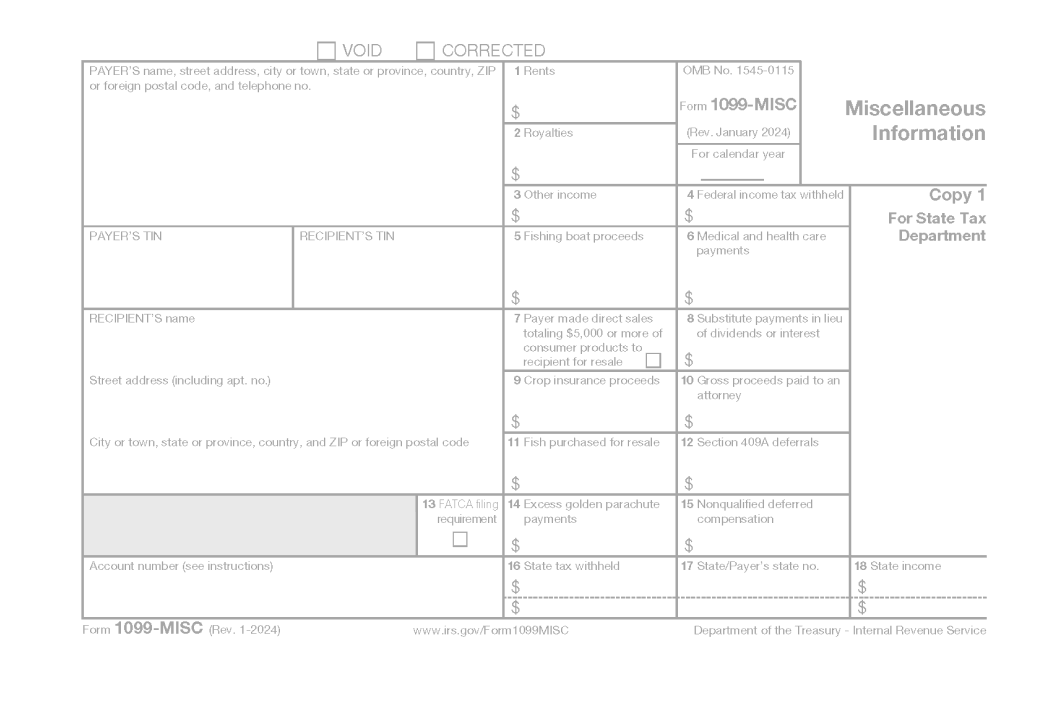 A preview of a blank 1099-MISC document