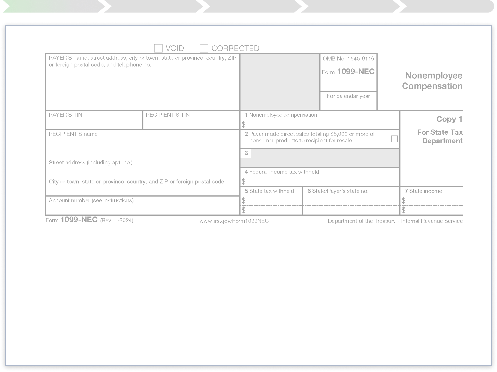 A preview of a blank 1099-NEC document